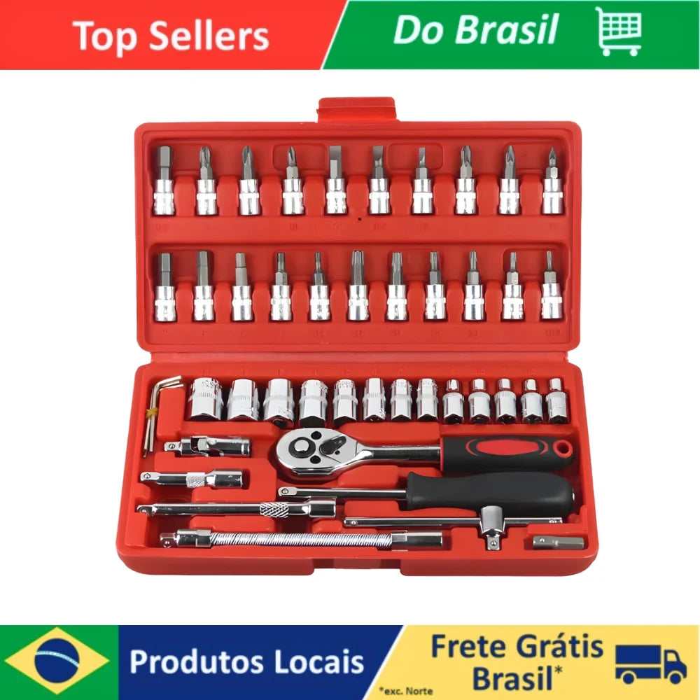 🔧 Kit de Ferramentas 46 Peças 🔧