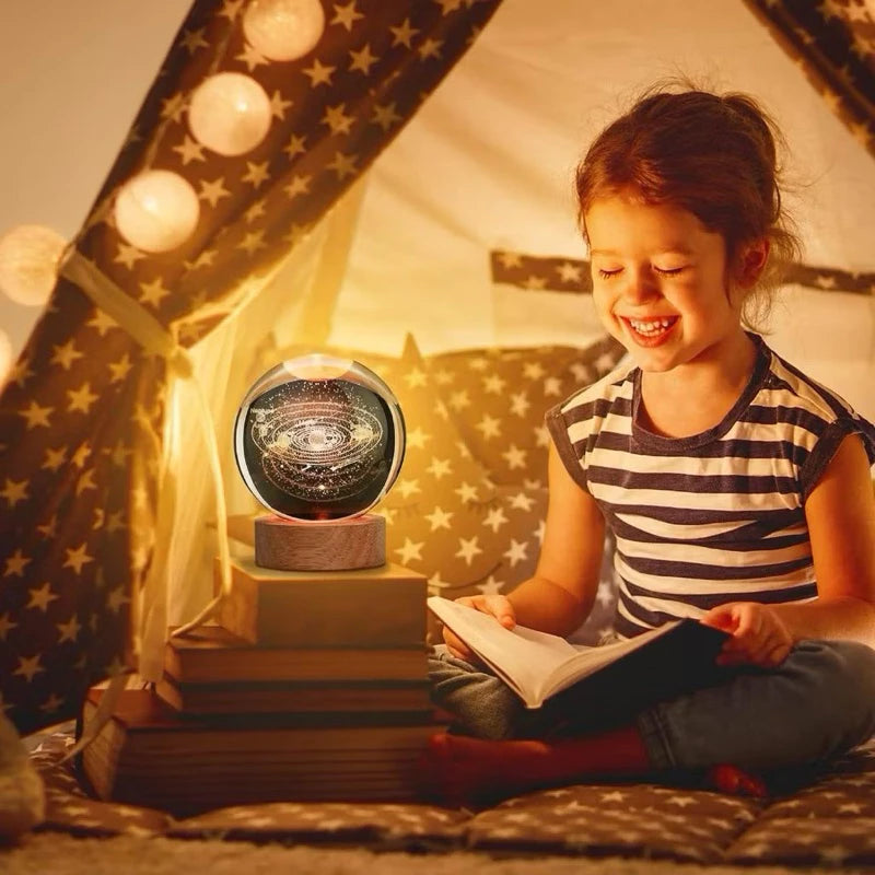 ✨ Luminária Decorativa Globo de LED 3D ✨