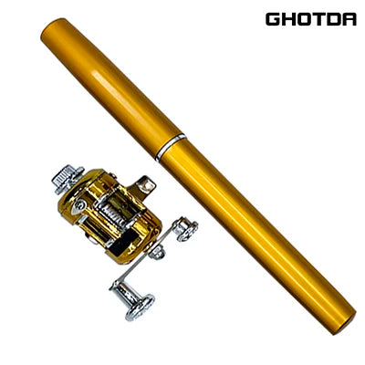 Mini Vara de Pesca Portátil – O Poder da Pesca na Palma da Sua Mão! 🎣