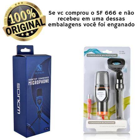 Microfone Original SF com tripé