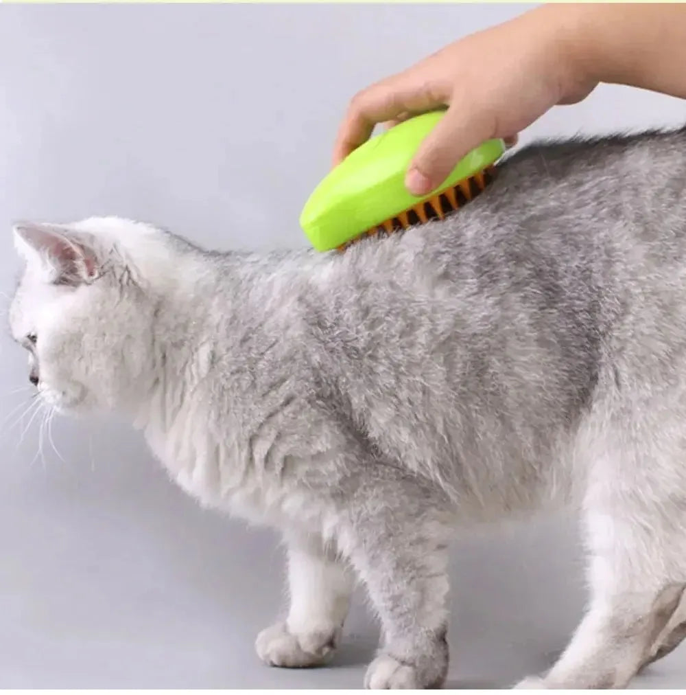 Escova A Vapor Para Gatos e Cães 3 Em 1 Escovas