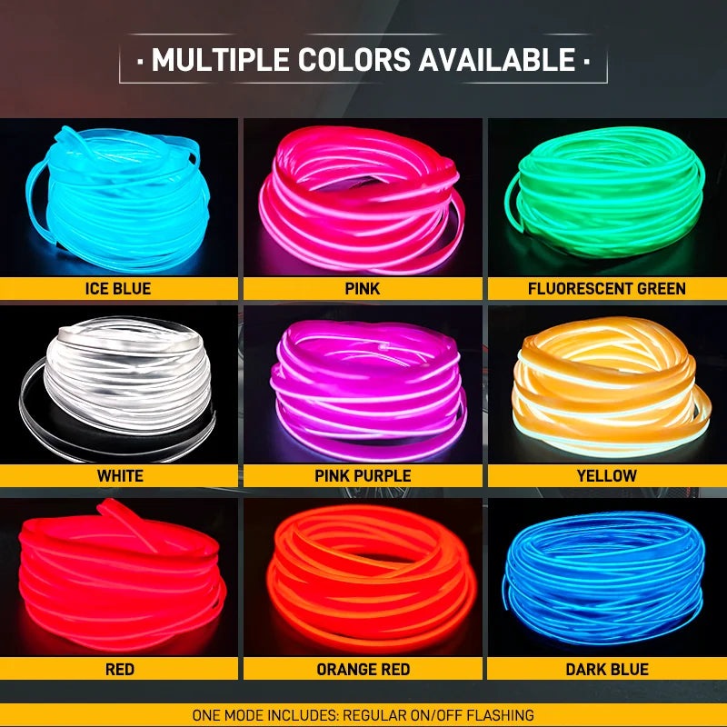 🌈 Fio Neon Flexível de LED 🌟✨