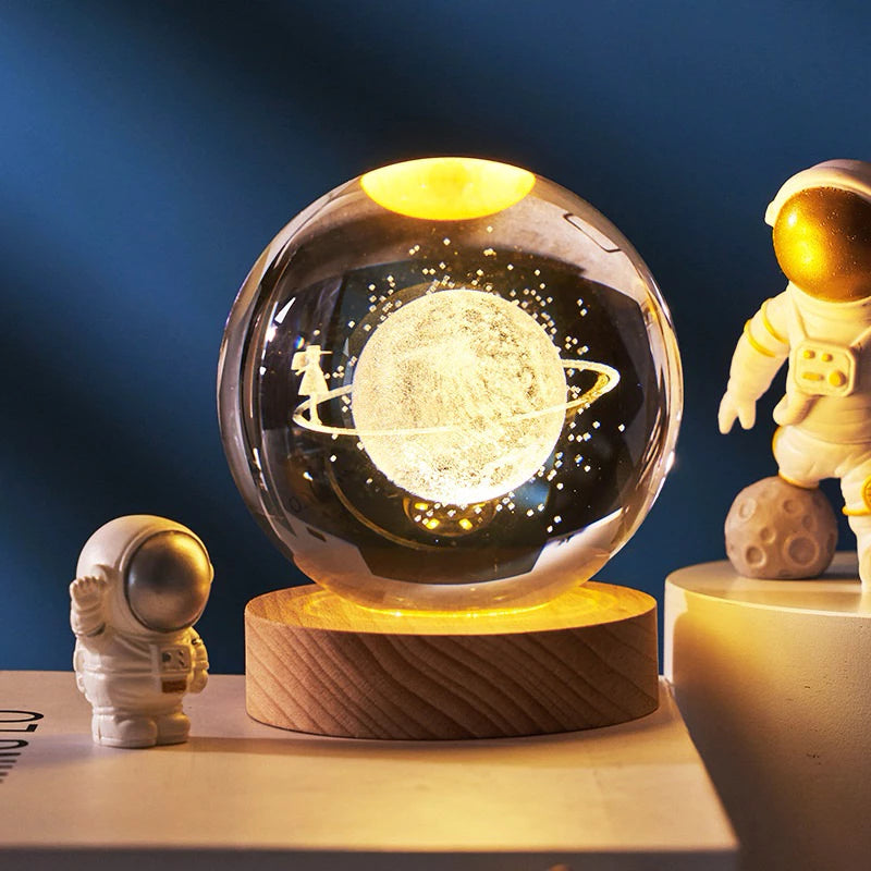 ✨ Luminária Decorativa Globo de LED 3D ✨