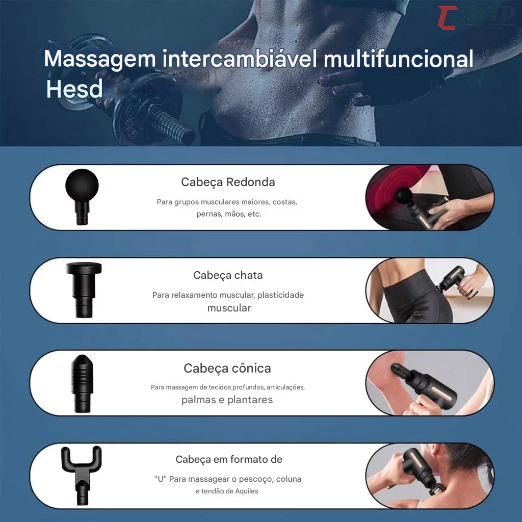 Pistola Massageadora Profissional💆♂️⚡