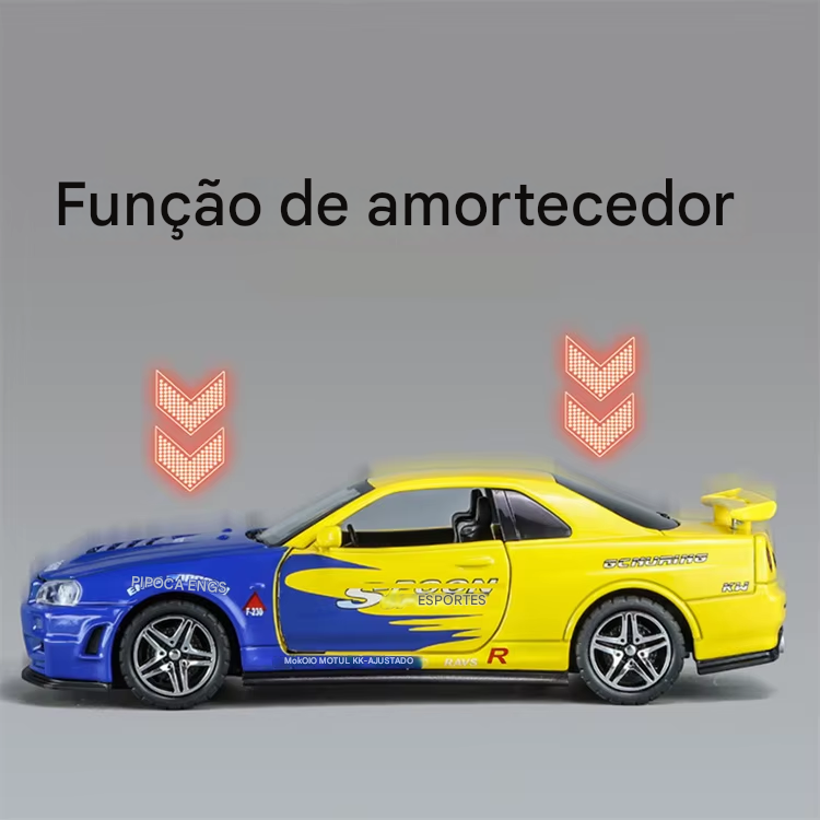 🏎️ Nissan Skyline GTR R34 Escala 1:32