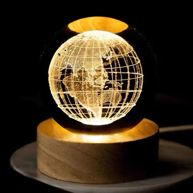 ✨ Luminária Decorativa Globo de LED 3D ✨