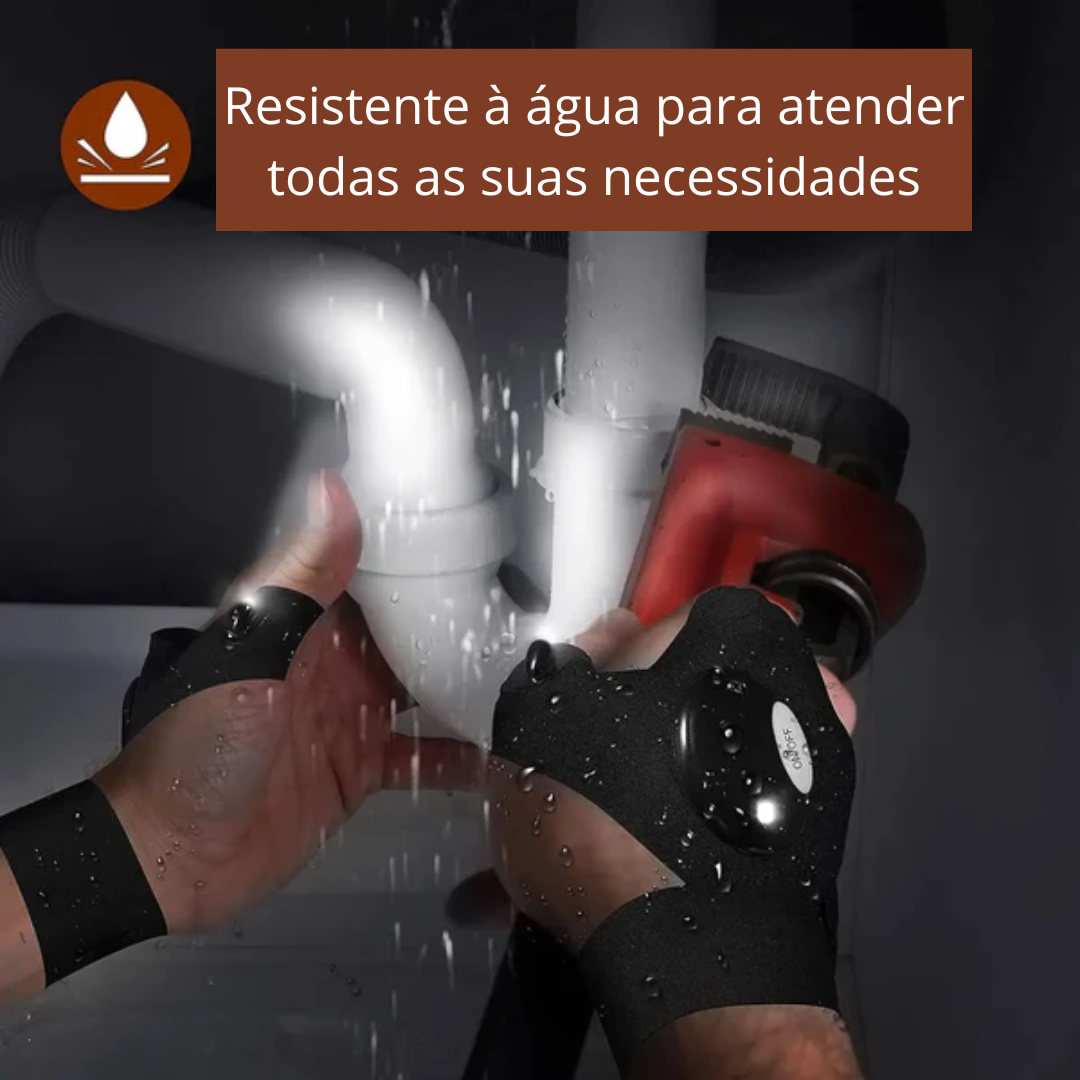 🔦 Luvas com Lanterna LED🖐️💡