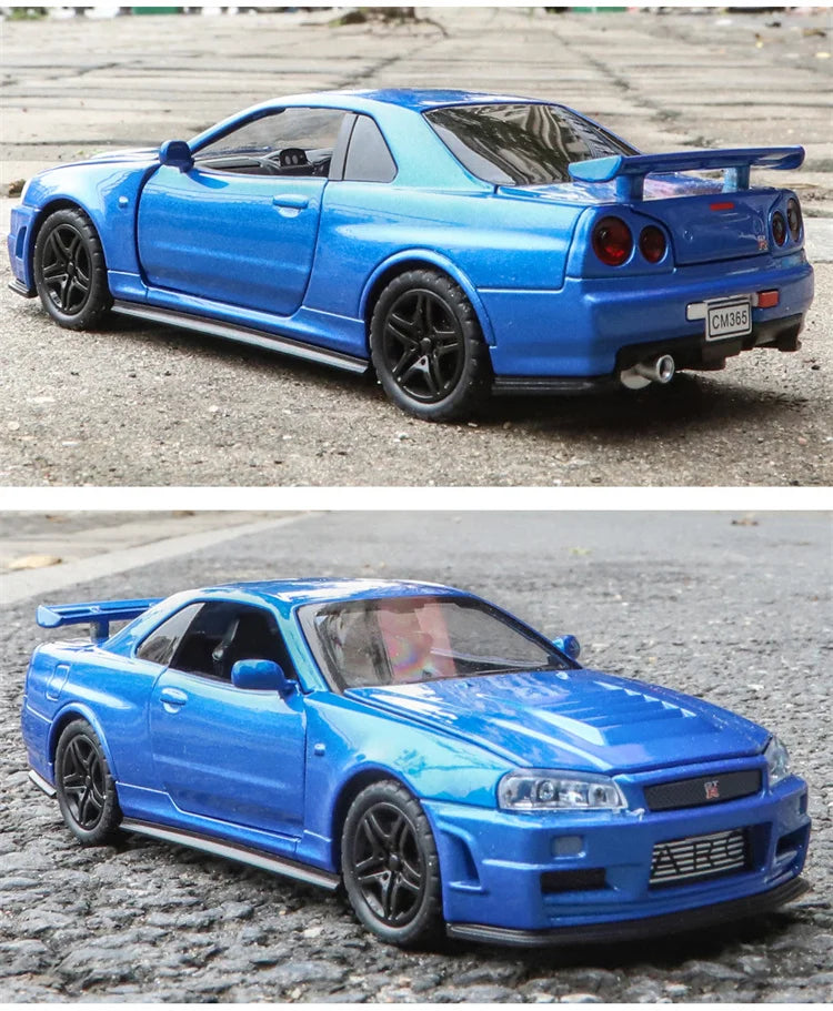 🏎️ Nissan Skyline GTR R34 Escala 1:32