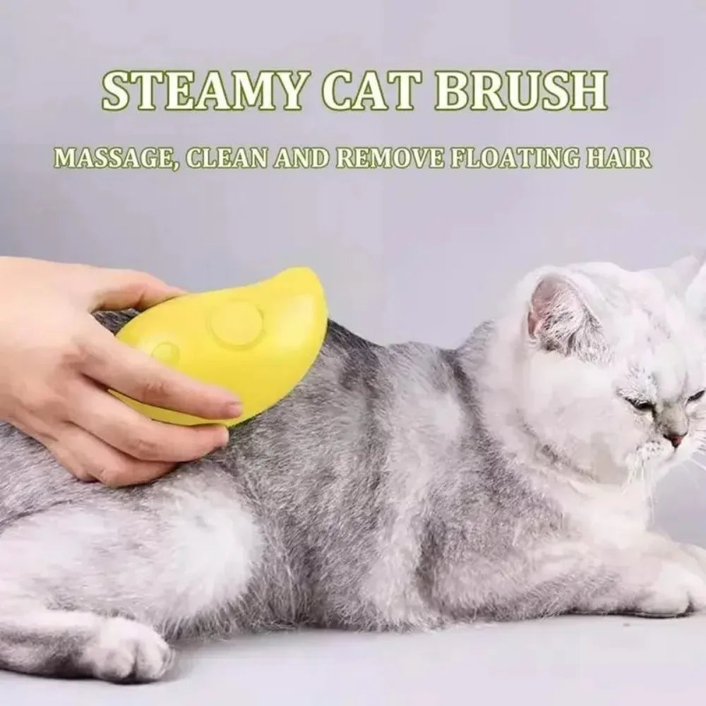 Escova A Vapor Para Gatos e Cães 3 Em 1 Escovas